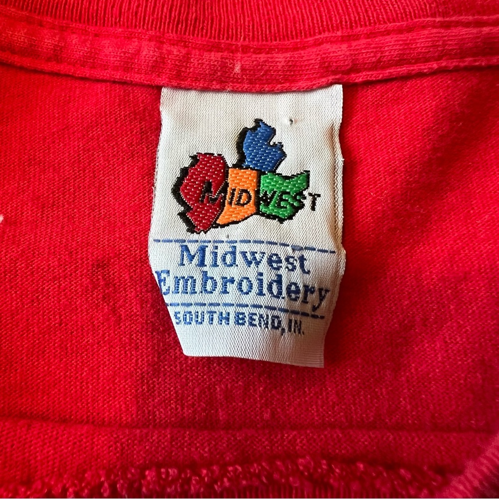 Vintage 90s Midwest Embroidery Wisconsin Badgers Bucky Shirt Large Single Stitch - Picture 11 of 13